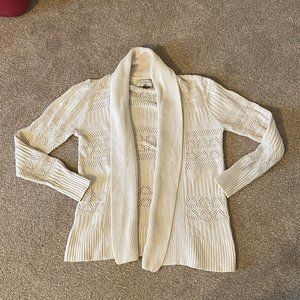 Sonoma Detailed Knit Cardigan Ivory Cream Petite Small